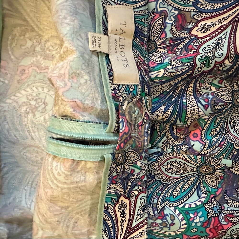 Talbots Colorful Paisley Print Skirt - Picture 5 of 7